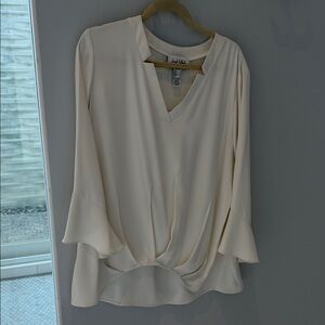 Joseph Ribkoff Cream V-Neck Blouse
